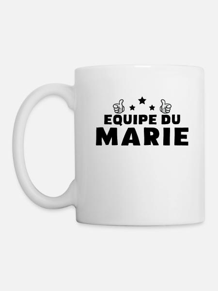 Équipe Du Marie Citation De Fête De Célibataire - Mug blanc - blanc