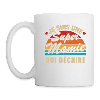 Je suis une super mamie qui déchire - Mug blanc - blanc - Gauche