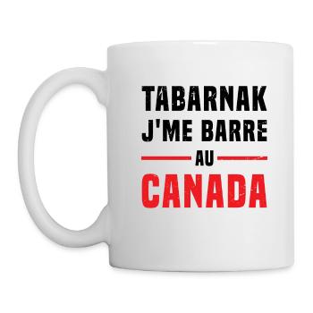 TABARNAK Je Me Barre Au Canada Humour - Mug blanc - blanc - Gauche