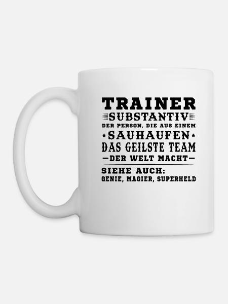Bester Trainer Tshirt Coach Geschenk - Tasse - Weiß