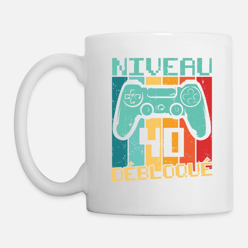 niveau 40 débloquéNiveau 40 débloqué Cadeau 40 ans - Mug blanc - blanc