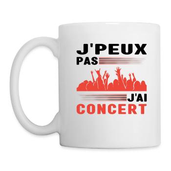 Je Peux Pas J'Ai Concert Musique Cadeau Musicien - Mug blanc - blanc - Gauche
