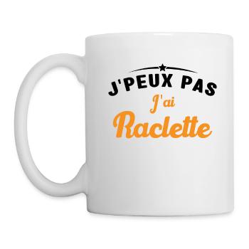 J'peux pas j'ai raclette - Mug blanc - blanc - Gauche