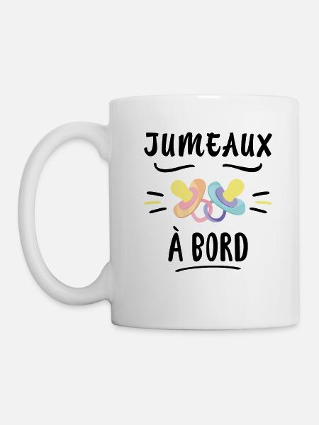 Jumeaux A Bord Future Maman Annonce Grossesse - Mug blanc - blanc