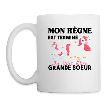 Future Grande Soeur Annonce Grossesse Cadeau - Mug blanc - blanc - Gauche