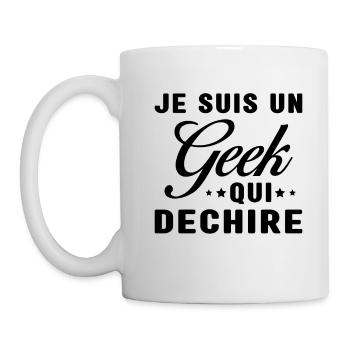 Je suis un geek qui déchire - Mug blanc - blanc - Gauche