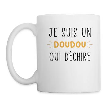 Je suis un Doudou qui déchire Humour Doudou - Mug blanc - blanc - Gauche