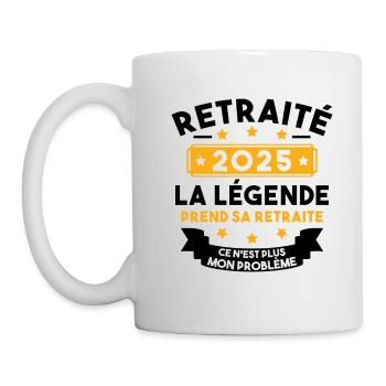 Retraité 2025 Pour Homme Femme Départ Retraite - Mug blanc - blanc - Gauche