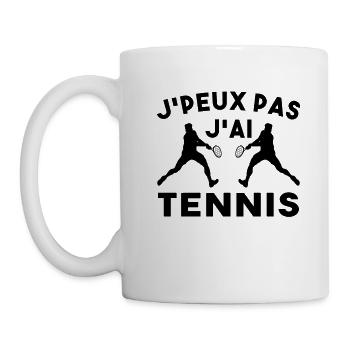 Je Peux Pas J'ai Tennis Idée Cadeau Drôle Homme - Mug blanc - blanc - Gauche