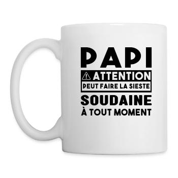 Papi Peut Faire La Sieste Soudaine Grand Pères - Mug blanc - blanc - Gauche