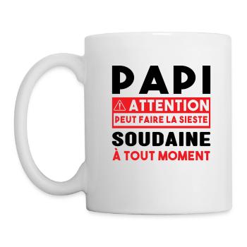Papi Peut Faire La Sieste Soudaine Grand Pères - Mug blanc - blanc - Gauche