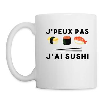 Je peux pas J'ai Sushi Humour Cadeau Drôle Sushis - Mug blanc - blanc - Gauche