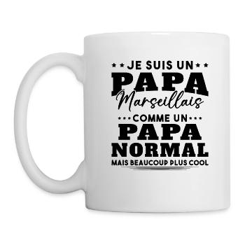 Papa Marseillais Humour Cadeau De Noël - Mug blanc - blanc - Gauche