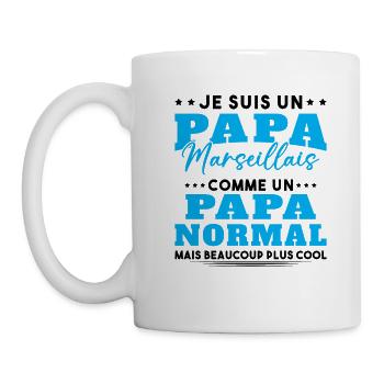 Papa Marseillais Humour Cadeau De Noël - Mug blanc - blanc - Gauche