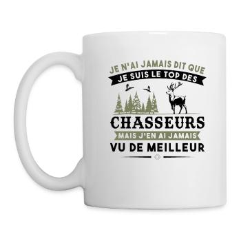 Chasse Pour Homme Cerf Cadeau Chasse Hommes - Mug blanc - blanc - Gauche