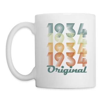 Original 1934 Vintage Cadeau Anniversaire - Mug blanc - blanc - Gauche