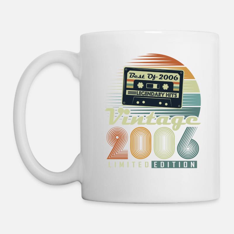 Vintage 2006 Rétro Anniversaire Cadeau - Mug blanc - blanc