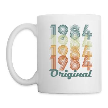Original 1984 Vintage Cadeau Anniversaire - Mug blanc - blanc - Gauche