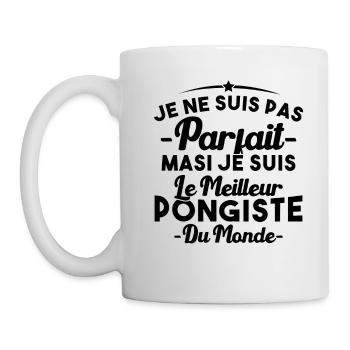 Pas parfait mais je suis le meilleur pongiste - Mug blanc - blanc - Gauche