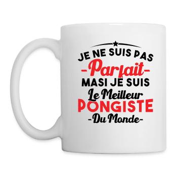 Pas parfait mais je suis le meilleur pongiste - Mug blanc - blanc - Gauche