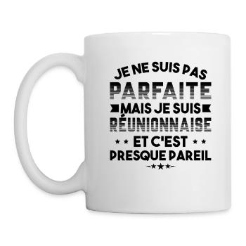 Je ne suis pas parfaite mais je suis Réunionnaise - Mug blanc - blanc - Gauche