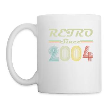 Retro seit 2004 Geburtstagsgeschenk - Tasse - Weiß - Links