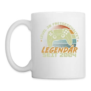 Level 20 freigeschaltet 2004, Geburtstagsgeschenk - Tasse - Weiß - Links