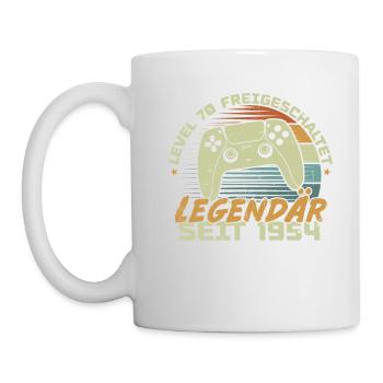 Level 70 freigeschaltet 1954, Geburtstagsgeschenk - Tasse - Weiß - Links