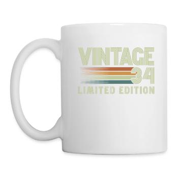 Vintage 1934 Humor Retro Anniversary Gift - Mug - white - Left
