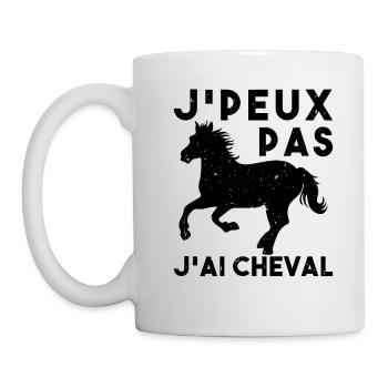 J'Peux Pas J'Ai Cheval Animal Equitation - Mug blanc - blanc - Gauche