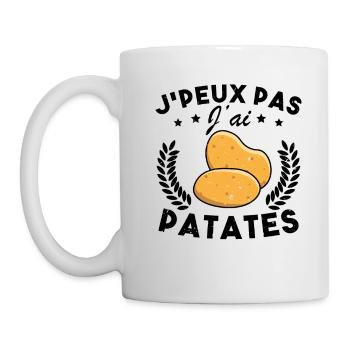 J'peux pas j'ai Patates Cadeau Jardinier Humour - Mug blanc - blanc - Gauche