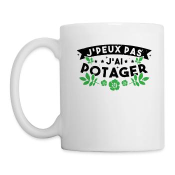 J'Peux pas J'ai Potager Cadeau De Jardinage Drole - Mug blanc - blanc - Gauche