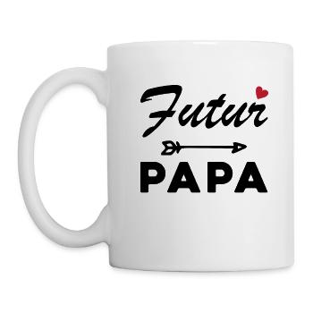 Futur Papa Humour Cadeau Homme Fête des Pères - Mug blanc - blanc - Gauche