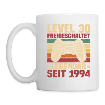 Level 30 freigeschaltet legendär seit 1994 - Tasse - Weiß - Links