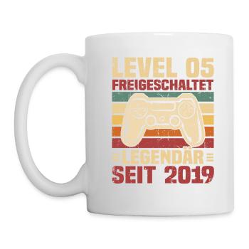 Level 5 freigeschaltet legendär seit 2019 - Tasse - Weiß - Links