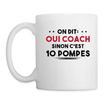 On Dit Oui Coach Humour Coaching Sportif Cadeau - Mug blanc - blanc - Gauche