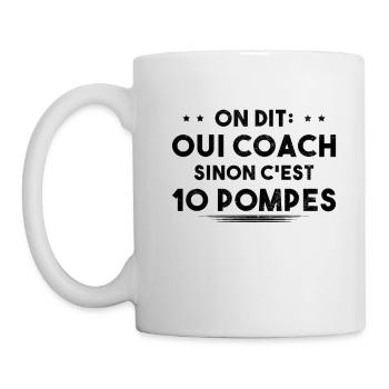 On Dit Oui Coach Humour Coaching Sportif Cadeau - Mug blanc - blanc - Gauche