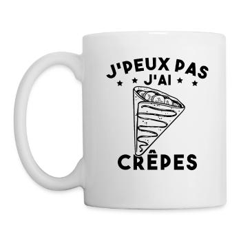 J'peux Pas J'ai Crêpes Cadeau Humour Drole - Mug blanc - blanc - Gauche
