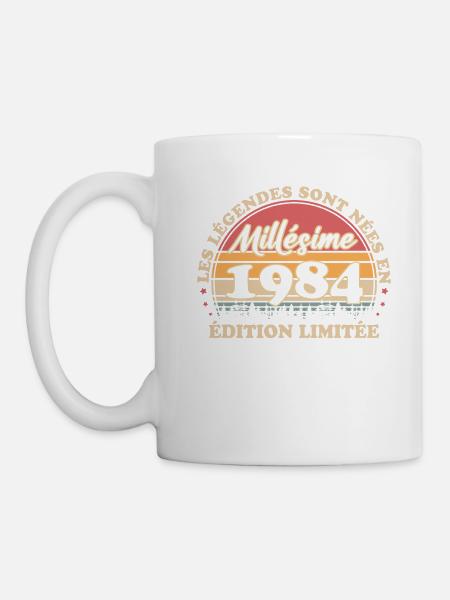 Millésime 1984 Vintage Anniversaire Rétro 1984 - Mug blanc - blanc
