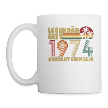 Legendary Since 1974 Vintage Birthday Gift - Mug - white - Left