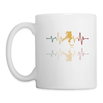 Eishockey Herzschlag - Tasse - Weiß - Links