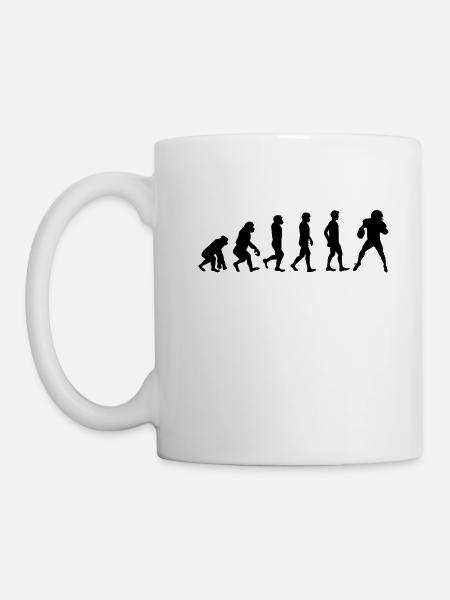 Evolution du joueur de rugby - Mug blanc - blanc