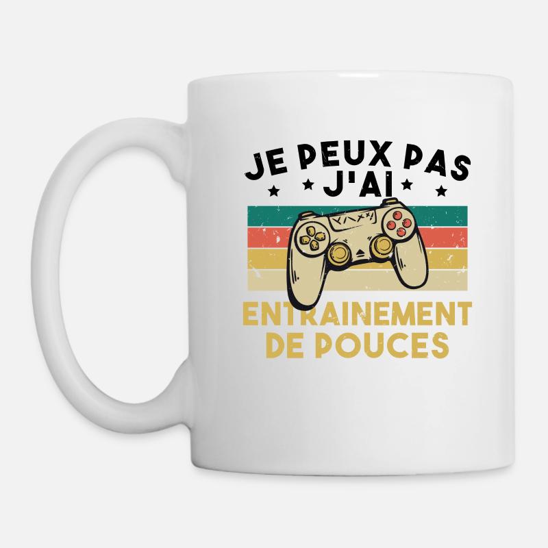 Je Peux Pas J'ai Entrainement De Pouces Cadeau - Mug blanc - blanc