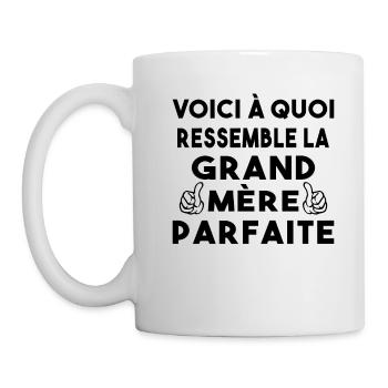 Grand Mère Parfaite Mémère Mémé Mamie Bonne Maman - Mug blanc - blanc - Gauche