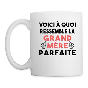 Grand Mère Parfaite Mémère Mémé Mamie Bonne Maman - Mug blanc - blanc - Gauche