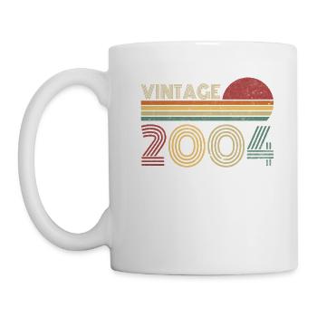 Vintage 2004 Jahrgang Geburtstag Retro - Tasse - Weiß - Links