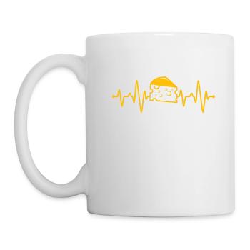 Battement de cœur du fromage - Mug blanc - blanc - Gauche