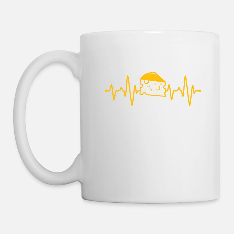 Käse Herzschlag - Tasse - Weiß