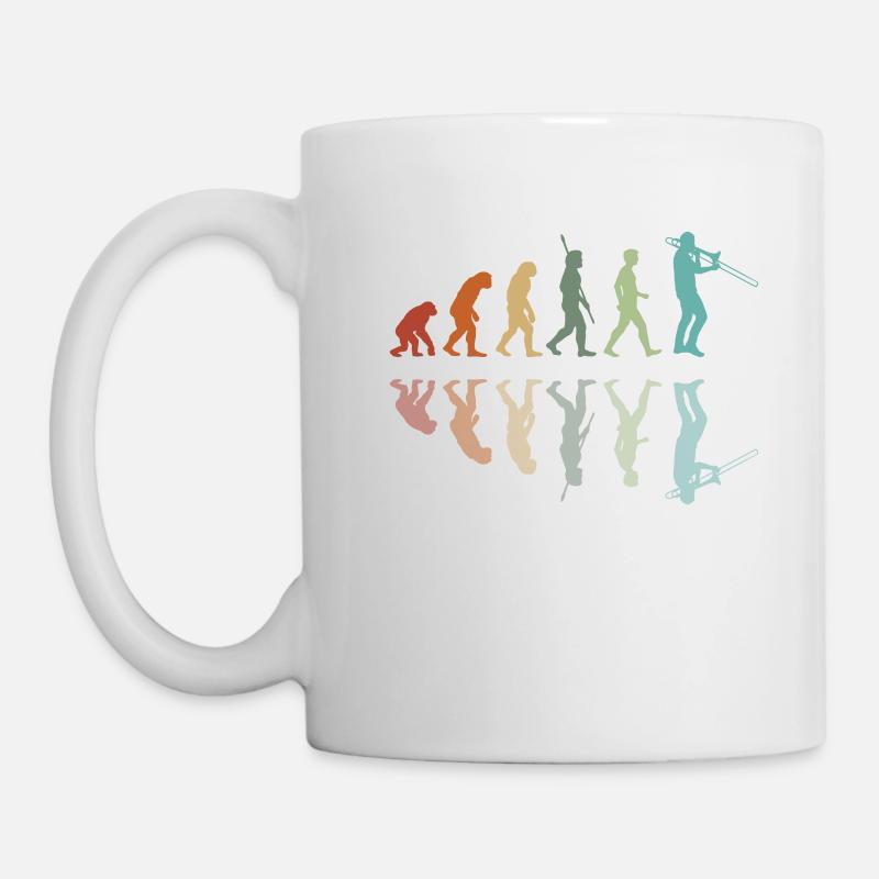 Tromboniste évolution - Mug blanc - blanc
