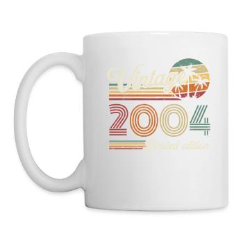 Vintage Rétro Cadeau Anniversaire pour Né en 2004 - Mug blanc - blanc - Gauche